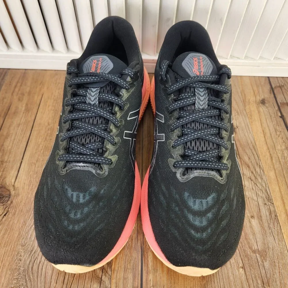 Asics GT-2000 11 Running Shoes Womens Size 10 Black Pink Peach Sneakers 1012B271